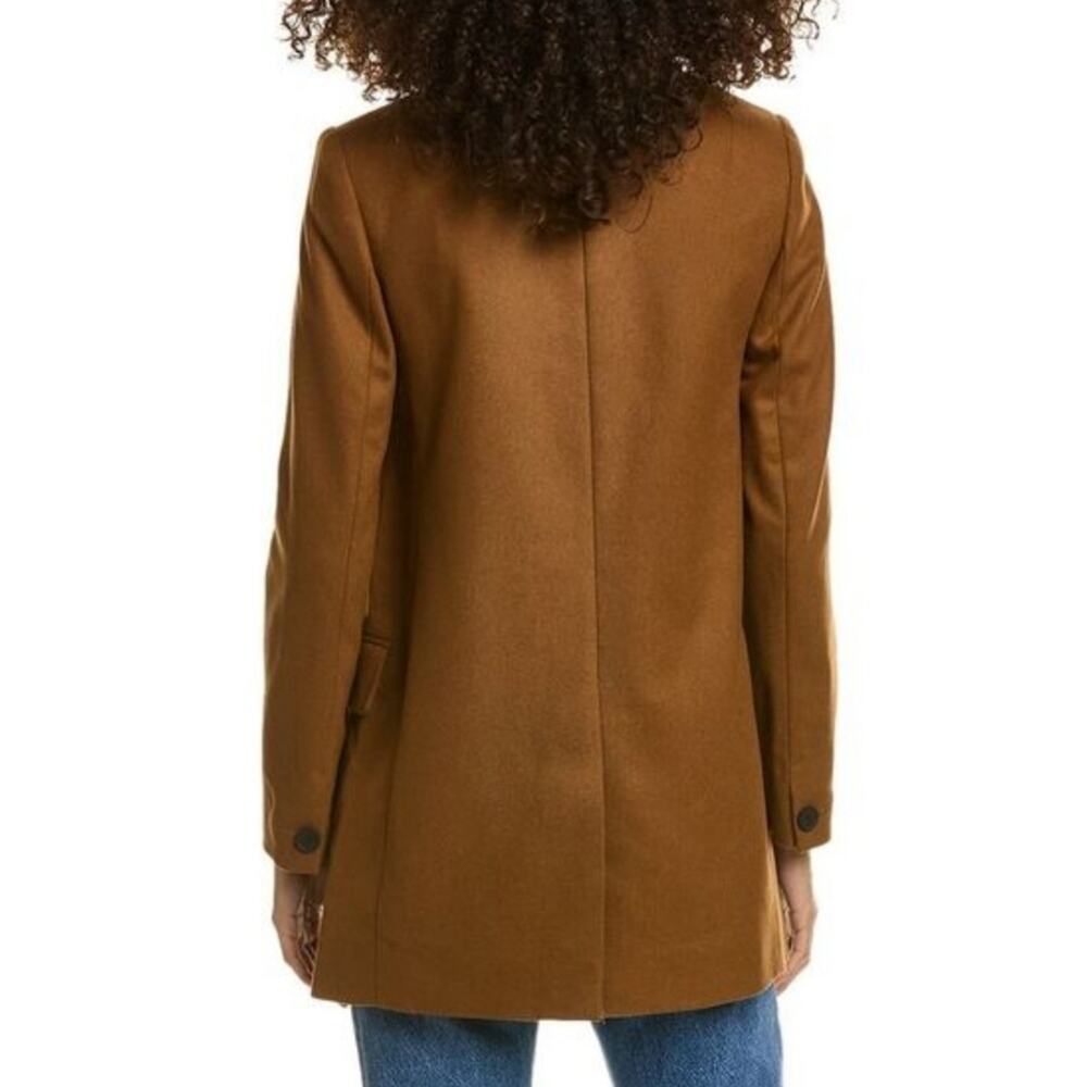 All Saints Ella Wool-Blend Blazer Conker Brown Womens Size 2 - Picture 3 of 10